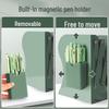 Retractable Bookend with Pen Holder - Foldable Desktop Bookshelf and Divider