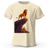 Durable Lion King Simba Highquality Pure Cotton Tshirt for Men Daily Leisure Running Fitness Short Sleeved Quick Drying Design