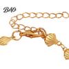 Casual Wrist Jewelry for Women Gold Boho Ocean Bracelet Women, Minimalist Mini Metal Scallop Gentle Style Shell Bracelet, Summer Beach Vacation, Daily