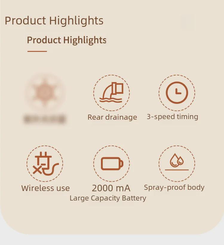 USB Rechargeable Portable Mini Washing Machine for Socks & Underwear with Blue Light Antibacterial Feature