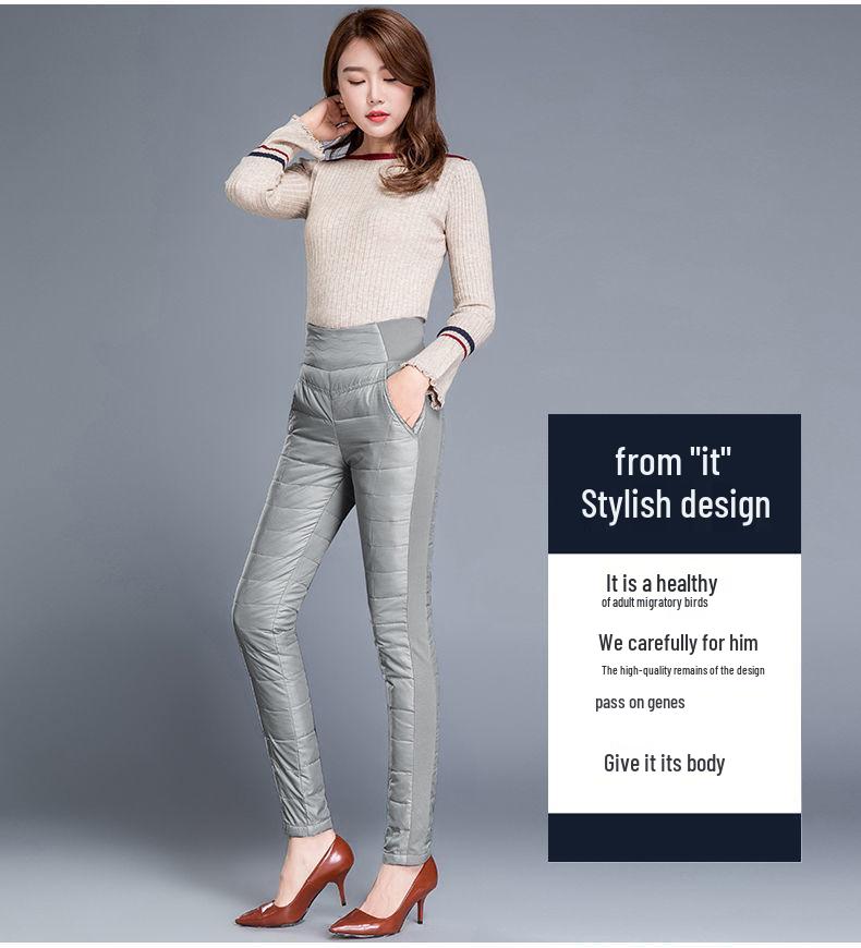Pantalon d'hiver chaud pour femmes à taille haute et épaissi - Coupe amincissante, Grande taille, Doublé polaire, Vêtement chaud pour l'hiver pour femmes d'âge moyen et âgées