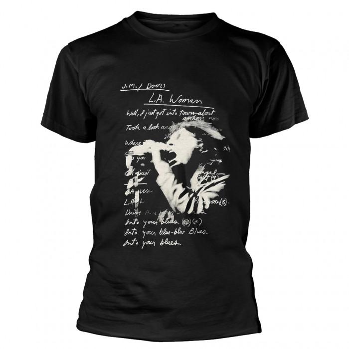 The Doors Unisex Adult LA Woman Song Lyrics Cotton T-Shirt