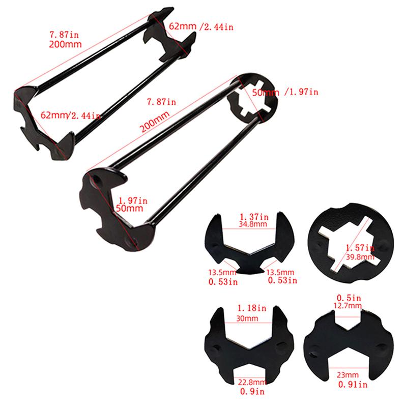 1/2pcs Sink Wrench Multifunctional Carbon Steel Faucet Key Plumbing Pipe Wrench Bathroom Kitchen Sink Repair Set Hardware Tools