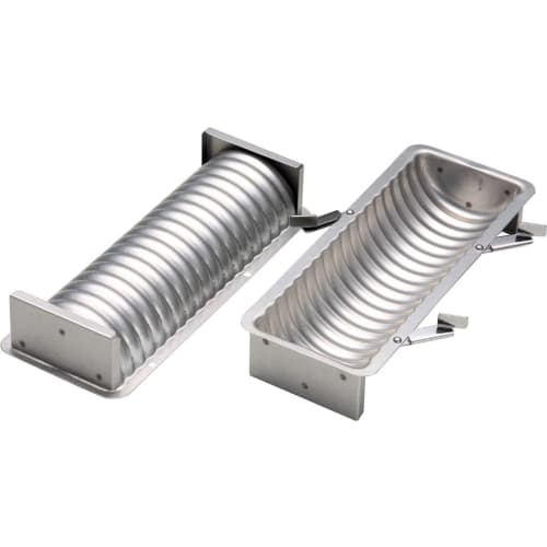 Tiger Crown Silver Bread Pan, 80 x 232 x 80mm, Wave-Shaped Steel with Aluminum Plating, Wave Pattern, 2390