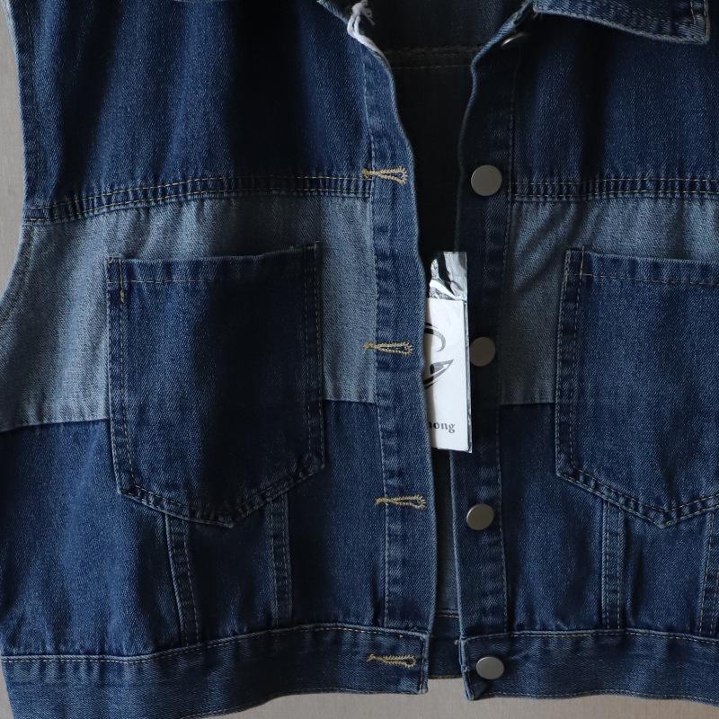 Bi Zheng 2025 Spring Korean-Style Age-Reducing Loose Denim Vest for Women