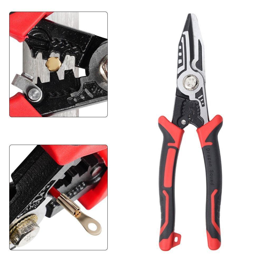 Professional Grade Metal Sheet Shear Anti Slip Handle Wire Cutters Wire Stripping Pliers Linesman