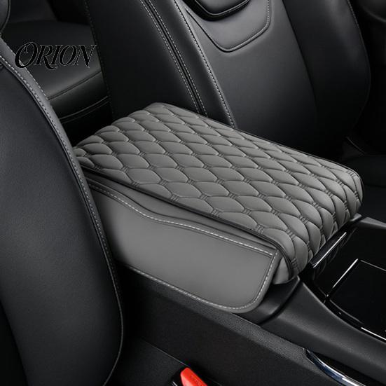Auto Armrest Box Cover Car Console with Storage Bag, Universal Imitation PU Leather Interior Accessories Pad, Diamond Quilted Protector for