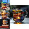 Painted Book Mug Coffee Cup Resin Hand Painted Modern Decor For Home Office
