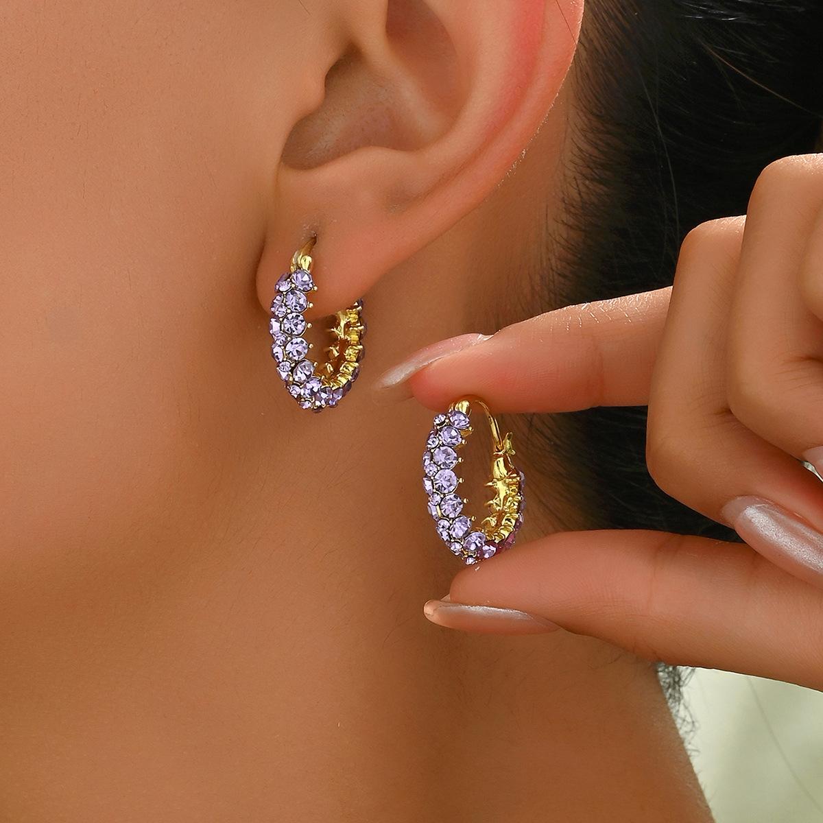 

Популярный модный тренд серьги с инкрустацией цирконами женские серьги с оригинальным дизайном высококлассные серьги-клипсы универсальные серьги