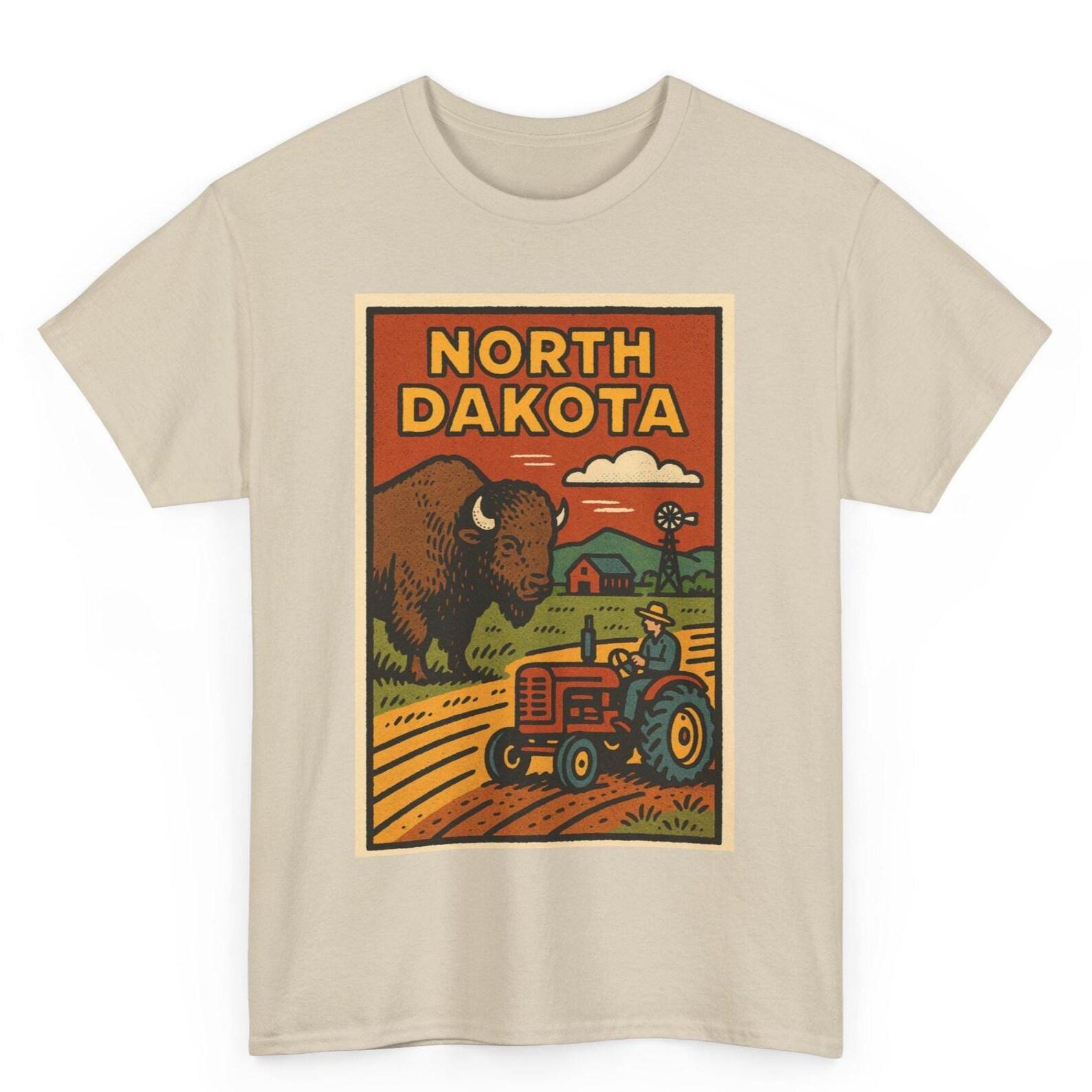 North Dakota Retro Comic T-Shirt: Vintage Prairie Pride Unisex Tee 3XL