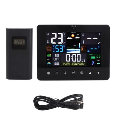 Colorful Touch Screen Digital Weather Forecast Station Wireless Indoor Outdoor Thermometer