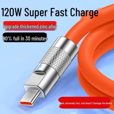 120W Super Fast Charging Type-C Cable for Huawei Honor Phones, 6A Thickened Design