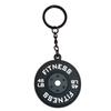 2025 New Barbell Keychain Silicone Dumbbell Keychain Gym Gifts For Gym Lovers Fitness Trainer Gift Backpack Car Key Pendant