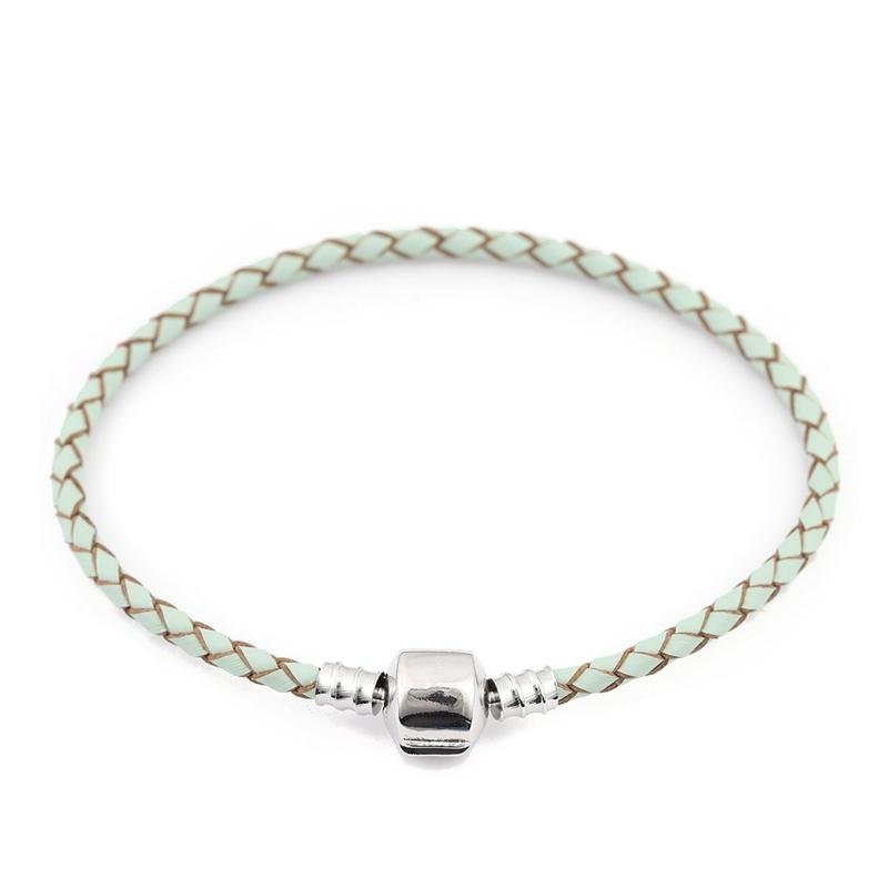 1pc/lot 12 Colors Leather Chain Charm Bracelets Double layer Braided Leathe Bracelet for Handmade DIY Women Girls Jewelry Gift