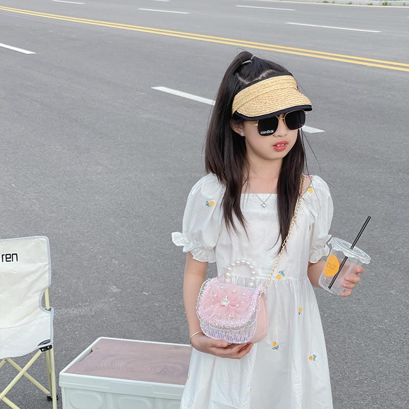 Cute Girls Crossbody Bag Fashionable Mini Pearl Handbag For Children Accessories