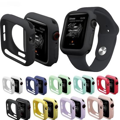 Cover for Apple Watch Case 44mm 40mm 42mm 38mm Accessories Soft All-around TPU Bumper Screen Protector for iWatch Series 5 6 SE 3 4 45mm 41mm