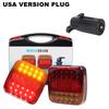 Rechargeable Wireless Reflective Lens Truck Taillights Brake Lights LED Trailer Rear Tail Turn Signal Lamp Caravan Camper Lorry