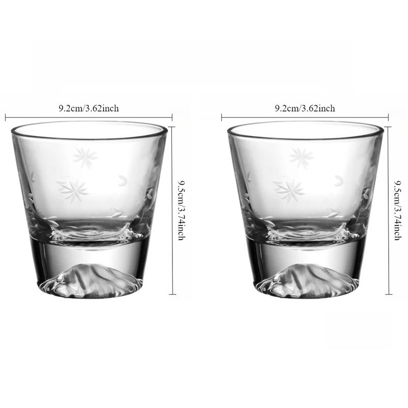 Japonský styl skleněného hrnku na horu Fuji, módní sklenice na skály, žáruvzdorné sklo, hrnek na vodu, šálek kávy, červené víno, whisky