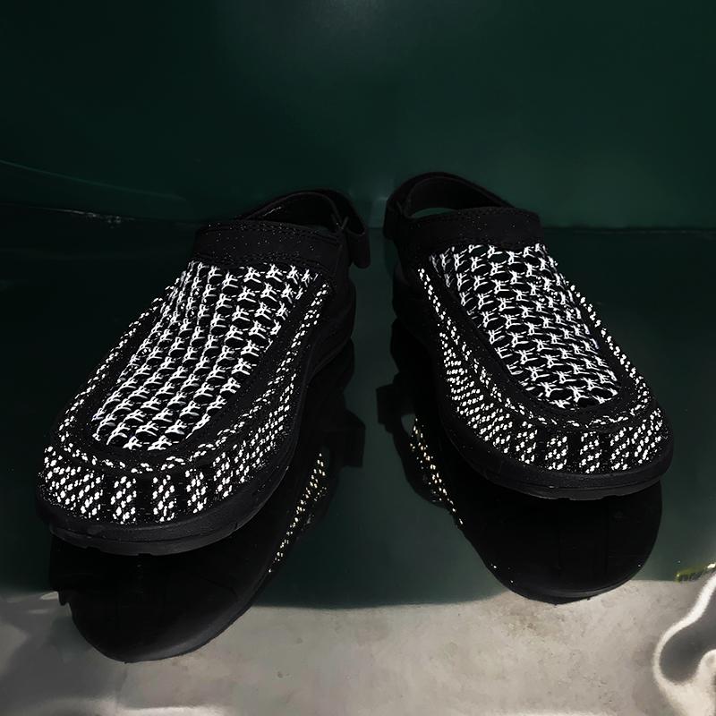 Summer  Men's Sandals Fashion Lightweight Casual Sandals Shoes Large Size Plus-size Hand-knitted Shoes Sandals