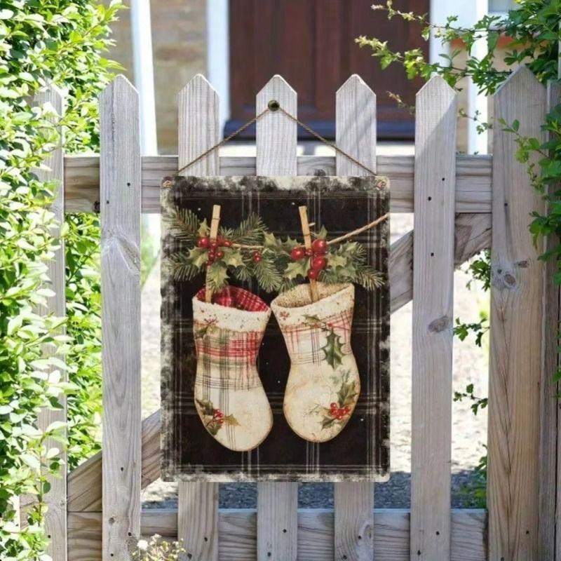 Retro Metal Wall Art, Tin Sign Living Room Decor, 20x30cm