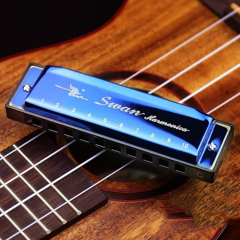 Swan Harmonica 24 Hole Beginner Music Instrument With Silver Cover For Students And Adults