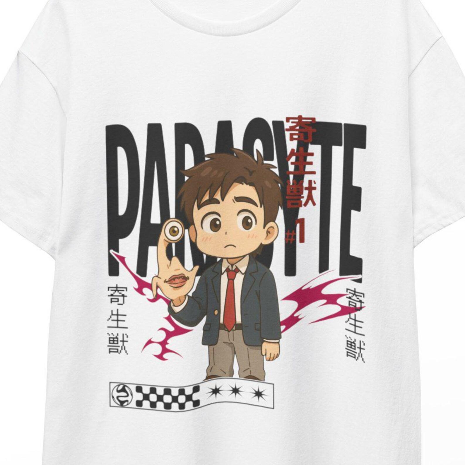 Parasyte Shirt Migi Parasyte the Maxim Anime T-Shirt Shinichi Izumi Horror Manga Tee Kanji T-Shirts Parasyte Sticker Poster Yugi Shirt Anim L
