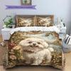 Maltese Pattern Bedding Home Decoration Birthday Gift (1 * Duvet Cover + 2 * Pillowcase, Without Core)