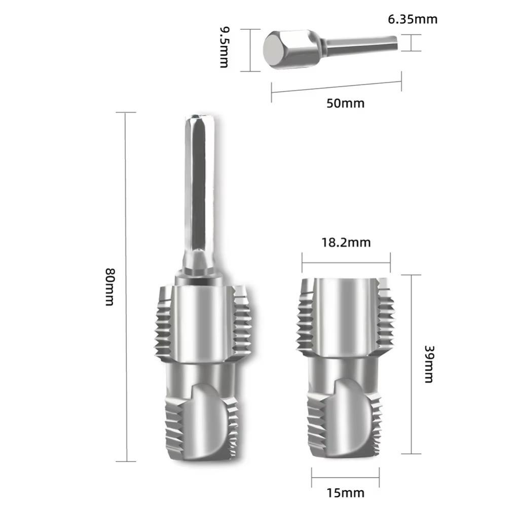 Double Head Water Pipe Inner Hole Opener Universal Manual Water Pipe Thread Openers 4-point 6-point Internal Thread Drill Bits