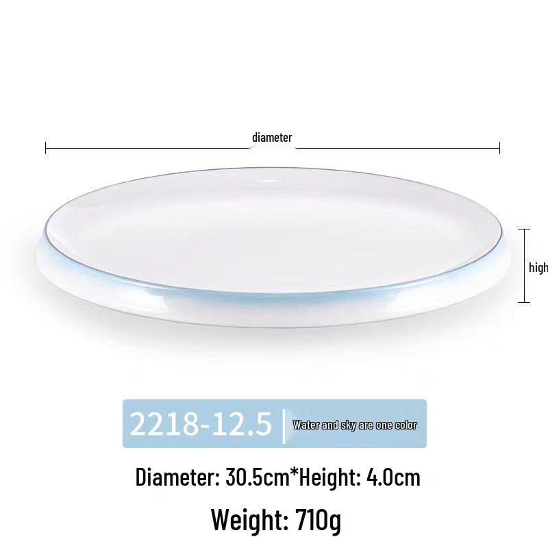 Artistic Melamine Round Plate for Cold Dishes - Ideal for Restaurants & Hotels, Perfect for Western Food & Steak.