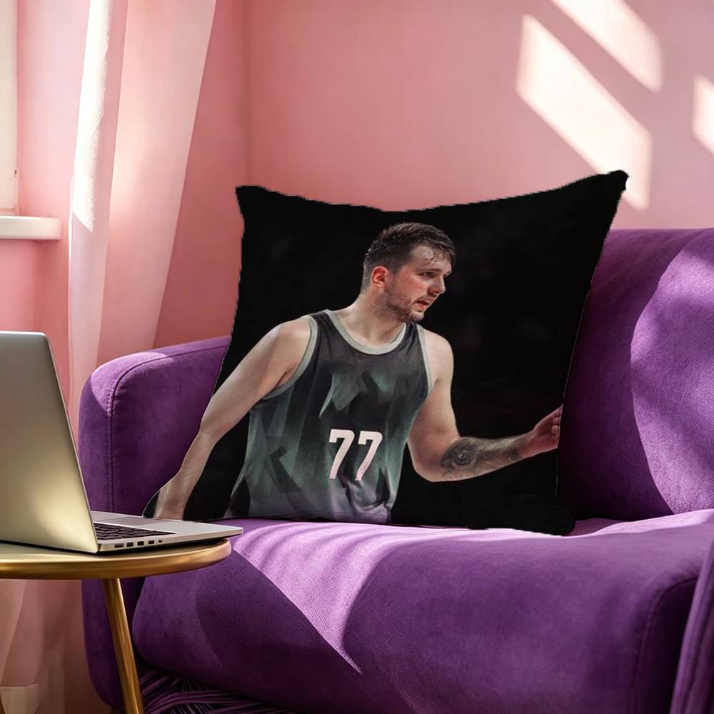 LLuka DDoncic  Pillow Case Square DoubleSided Sofa Cushion Cover Bedroom Bedside Pillow