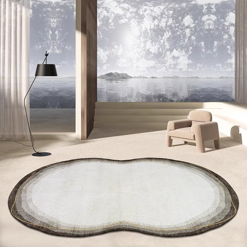 

Modern Simple Style Home Decor Living Room Alien Carpet Soft Non-slip Cloakroom Rug Easy Clean Irregular Arched Sofa Table Mat 80x120cm