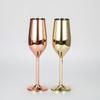 Rose Gold Plated Stemmed Wine Glass