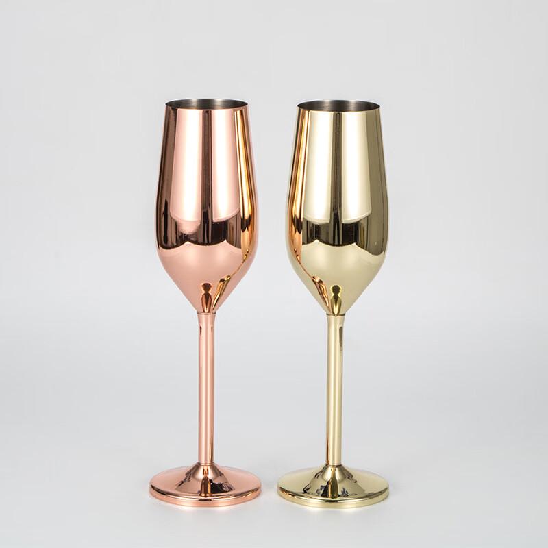 Rose Gold Plated Stemmed Wine Glass