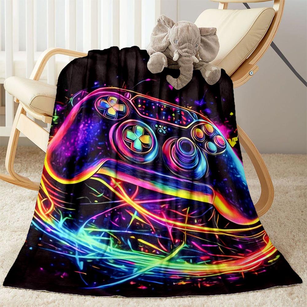 1pc Game Controller Blanket Comfortable Soft Lightweight Multi Seasonal Use for Travel Camping Picnics Sofa Office Bed Living Room Gift for Friends