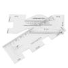 2Pcs Patch‑Work Ruler Mini Household Sewing Machine Template Clothing Measure Draw Stitch
