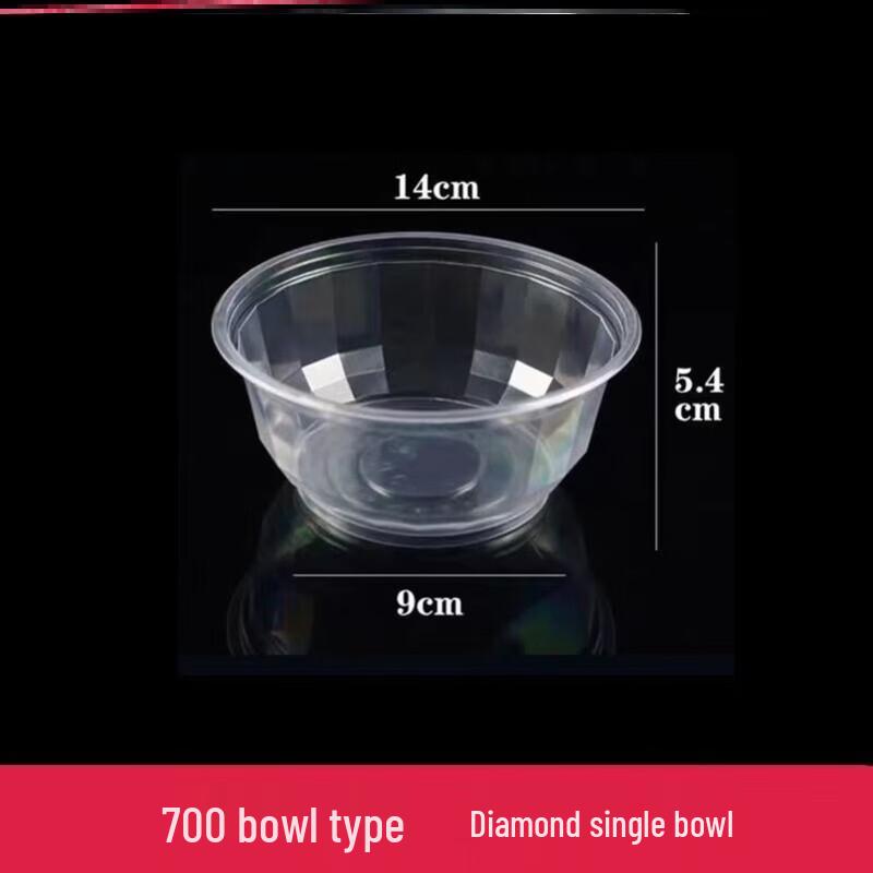 Disposable Round PP Plastic Bowl with Lid