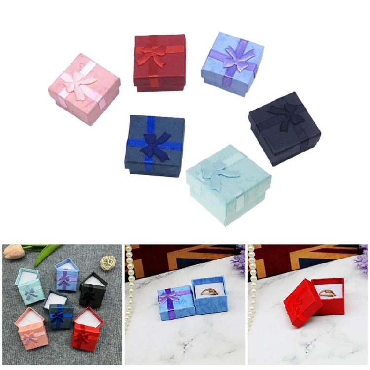 30pcs Jewelry Gifts Boxes Small Cardboard Box Organizers with Lid and Bowknot for Rings Earrings Necklaces Pendants