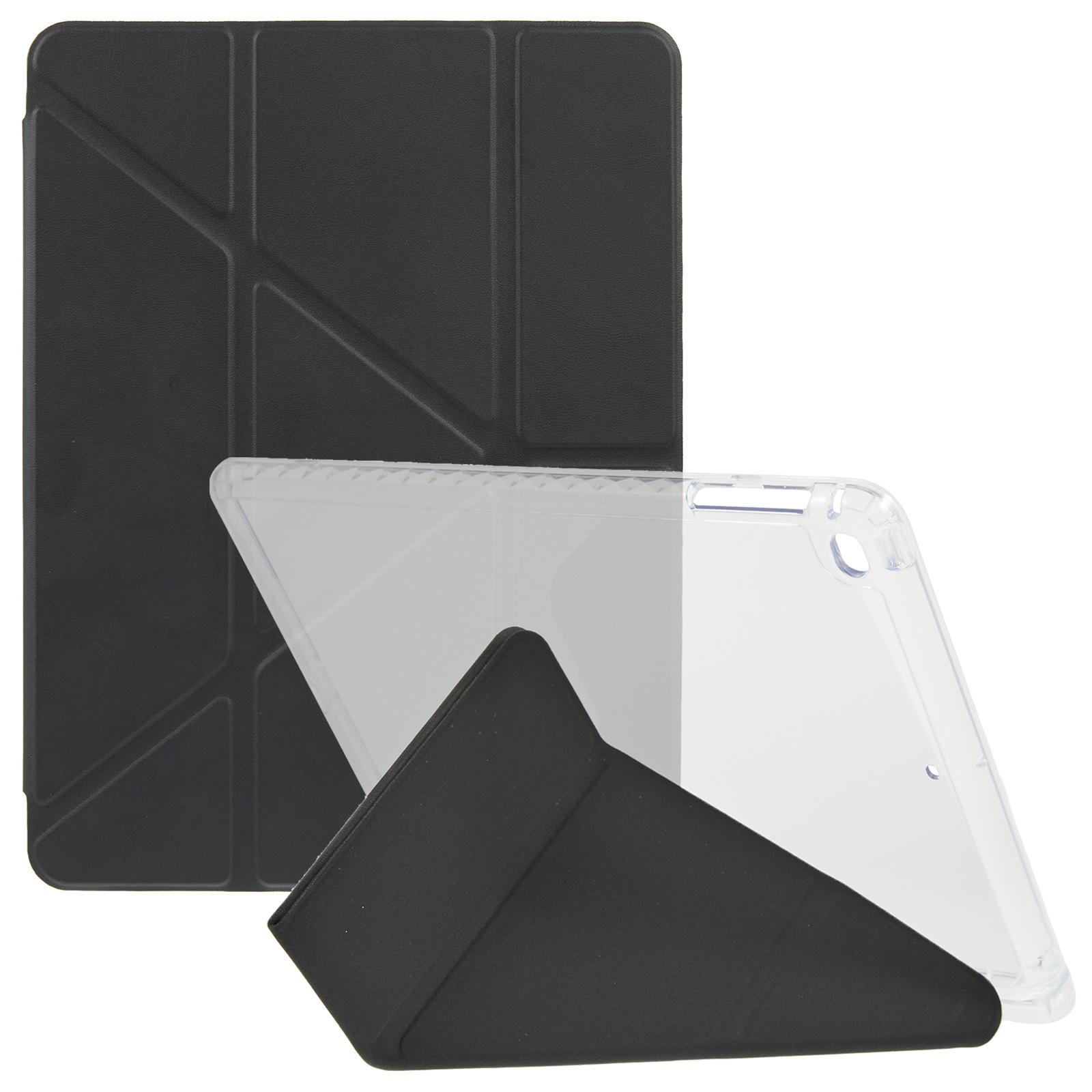 

Tablet Case For iPad 9.7-inch (2018)/(2017)/Air 2/Air (2013) , Origami Stand Clear Back PU Leather Cover F