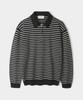 INDUST Striped Collar Half Zip Knit_6 Colors