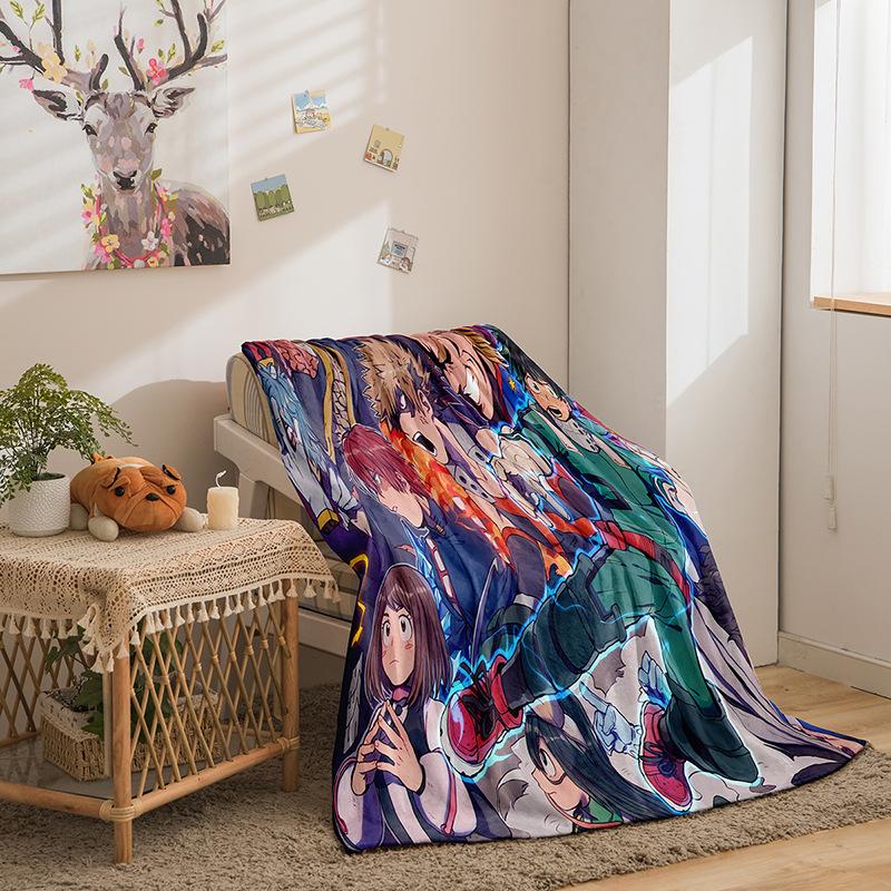 My Hero Series Flannel Blanket 3D Printed Sofa Blanket Thickened Blanket