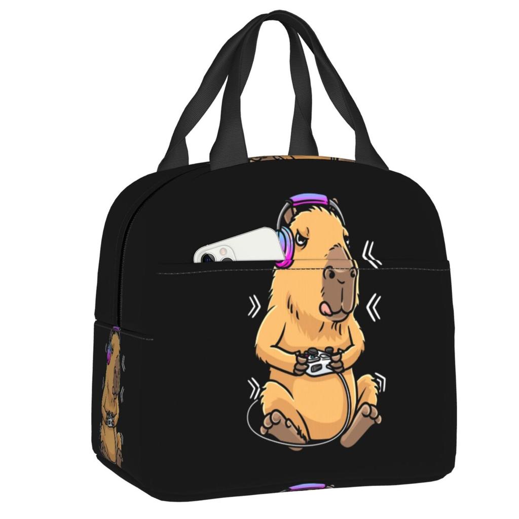 Fiambrera Portátil Personalizada de Capibara para Mujer, Termo Refrigerador Antifugas, Bolsa de Almuerzo Térmica Aislante para Escuela, Niños, Estudiantes