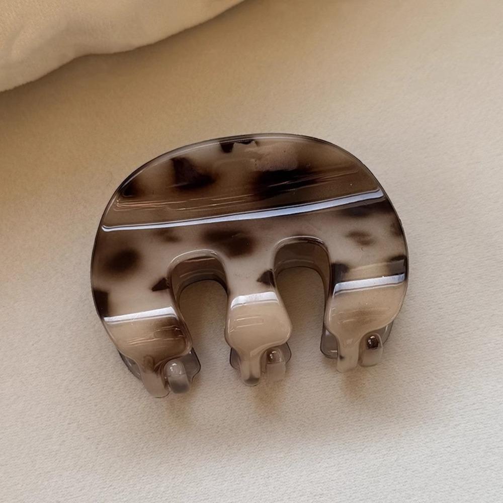 

New M-shaped Hair Claw Clips Leopard Print Solid Color Small Hair Clip Headwear Headdress колір світло леопард