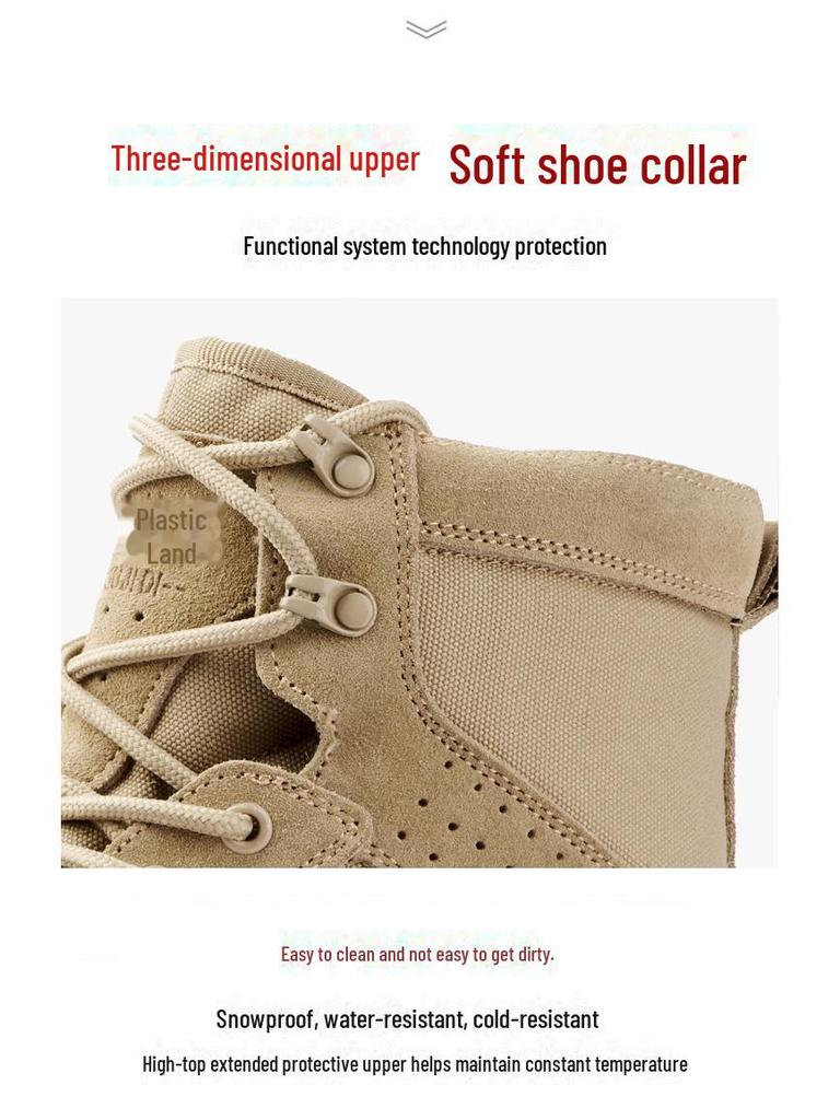 Men's Large-Size Non-Slip Fur Snow Boots - Thickened with Pure Wool for Warmth