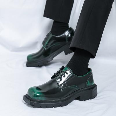 Herren Leder Formelle Schuhe Mode Eckige Zehe Lässige Handgefertigte Plateauschuhe Neue Qualität Dicke Sohle Oxford Business Hochzeitsschuhe