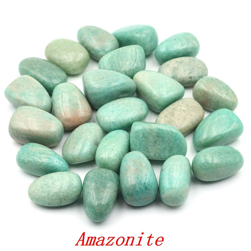 

Tumbled Natural Stones Amazonite Turquoise Healing Crystals Quartz Bulk Ore Gravel Energy Mineral Specimen Aquarium Home Decor 1pcs