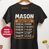 Funny Mason Hourly Rate Shirt Tee, Brick Masonry T-Shirt Gifts