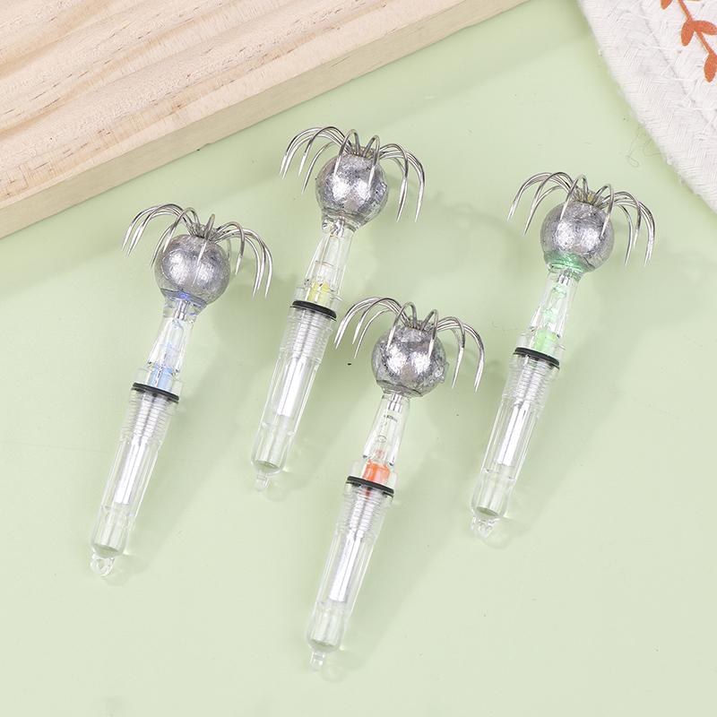 Fischköder Licht LED Tiefsee Leuchtender Angelhaken LED Tintenfischköder Lampe Unterwasser Angelzubehör Werkzeuge Schirmhaken Lampe