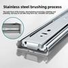 Stainless Steel Drawer Slides Soft Close Drawer Track Rail Sliding Three-Section Cabinet Slides Furniture Hardware