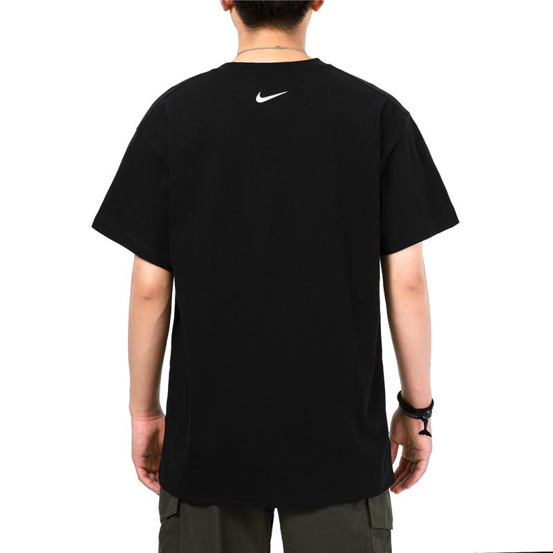 Nike Sport Running Casual Print Crew Neck Short Sleeve T-Shirt Men Tops Black DM7917-010