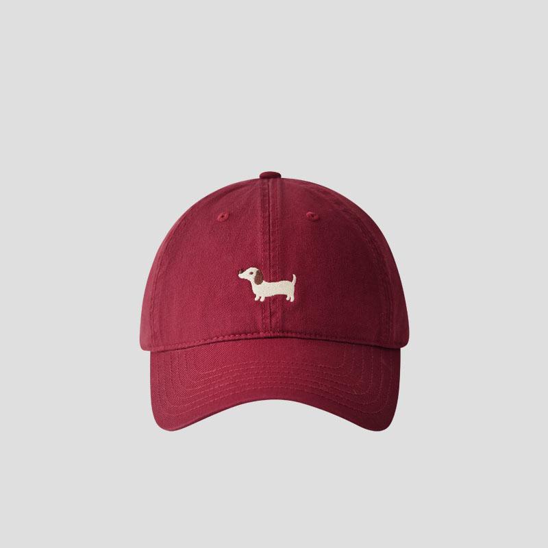 Dachshund Embroidery Baseball Hat Soft Big head circumference small face sunshade hat Suitable for Daily Leisure